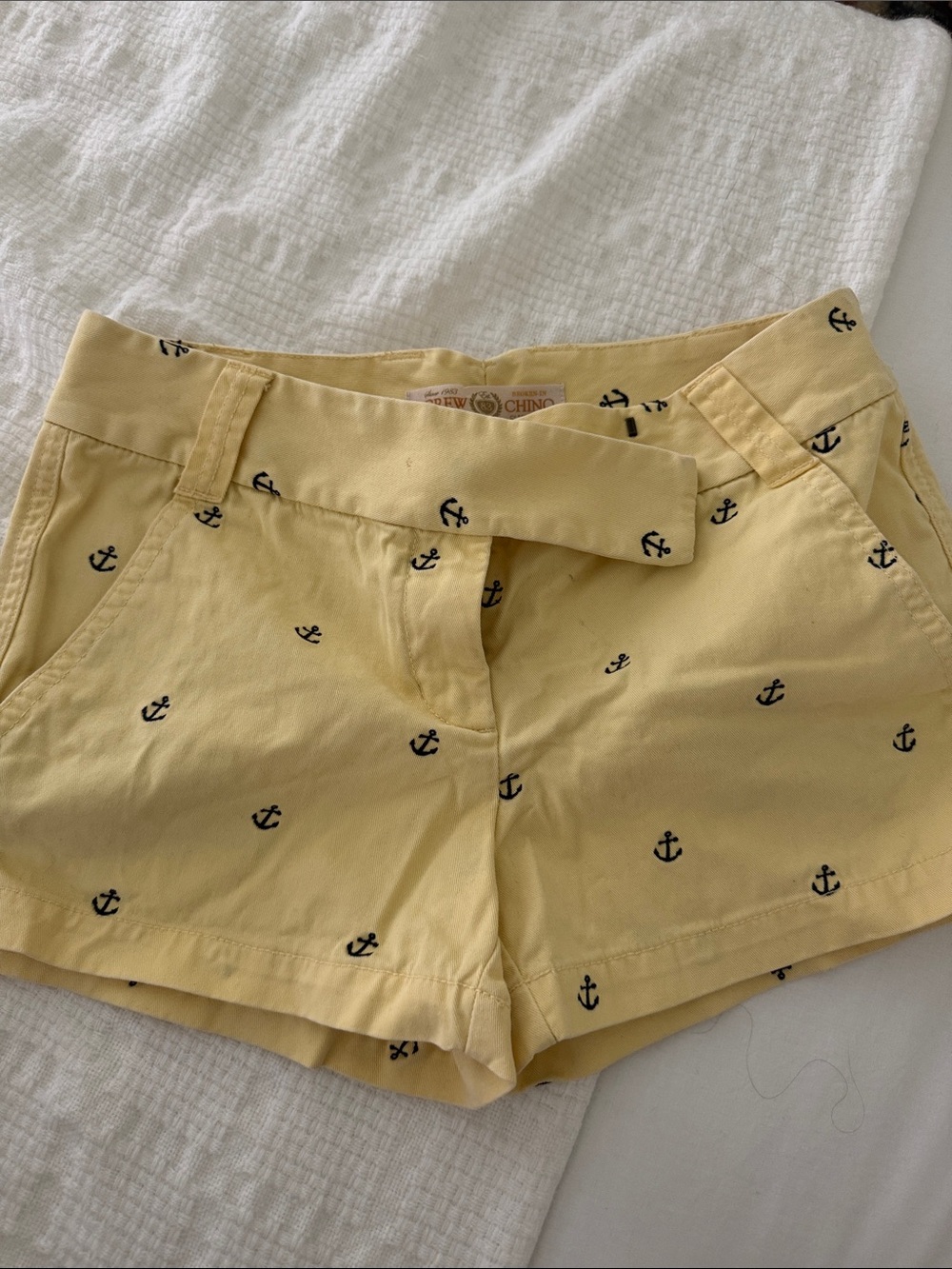 Jcrew Women’s Anchor Embroidered Broken in Chino Shorts Vintage